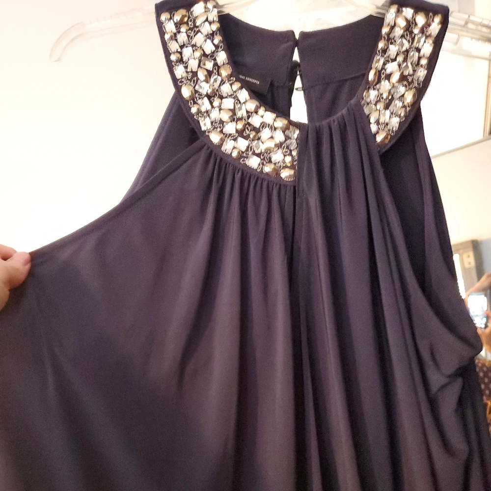 EUC INC sleeveless top with jeweled neckline